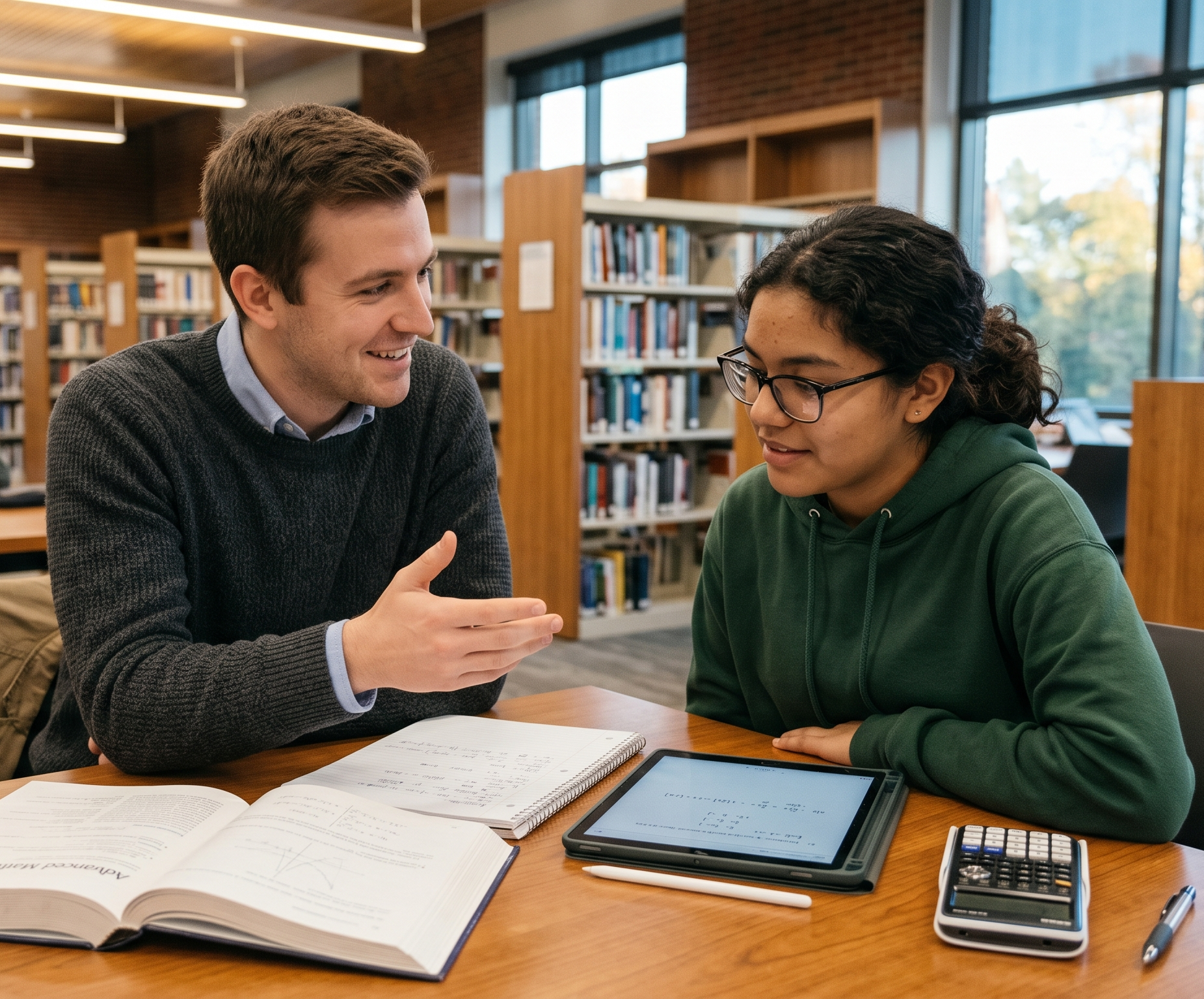 Students studying